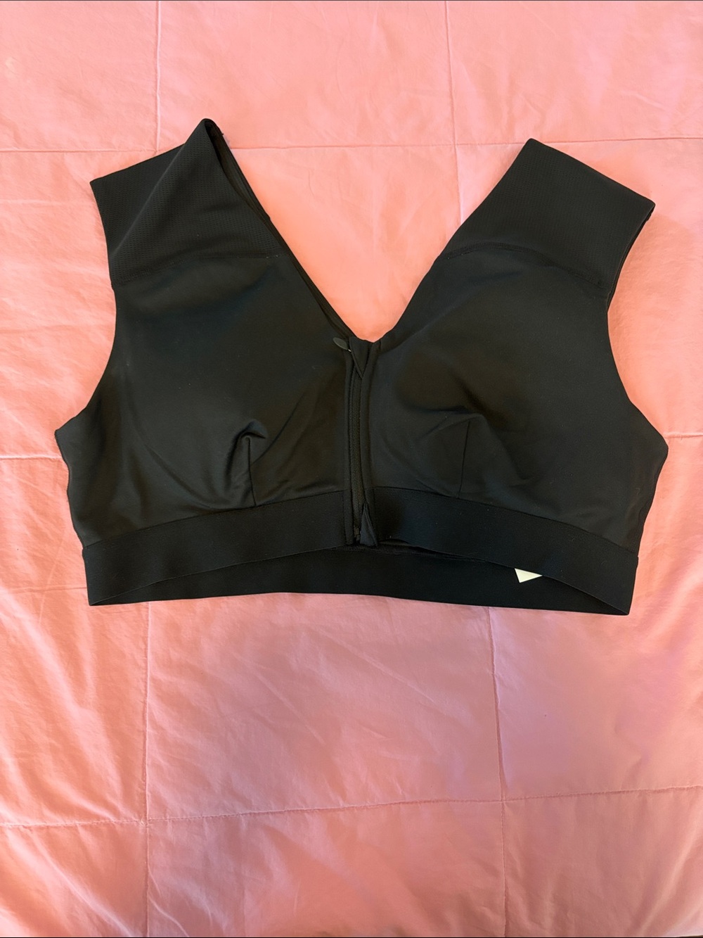 Tommie Copper Women's Zip Up Shoulder Support Bra Black 2XL Plus Sports